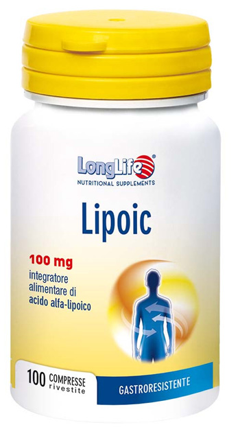 LONGLIFE LIPOIC 100 MG 100 CAPSULE RIVESTITE DA 400 MG - Farmacia Del Monaco