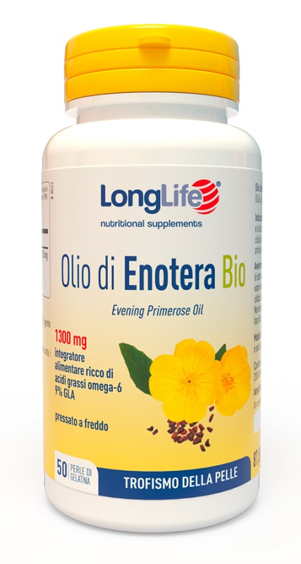 LONGLIFE OLIO ENOTERA BIO 1300 MG 50 PERLE IN GELATINA - Farmacia Del Monaco