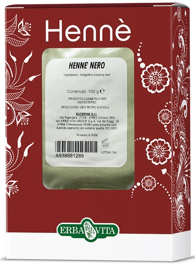 HENNE COLORANTE CAPELLI NERO 100 G - Farmacia Del Monaco