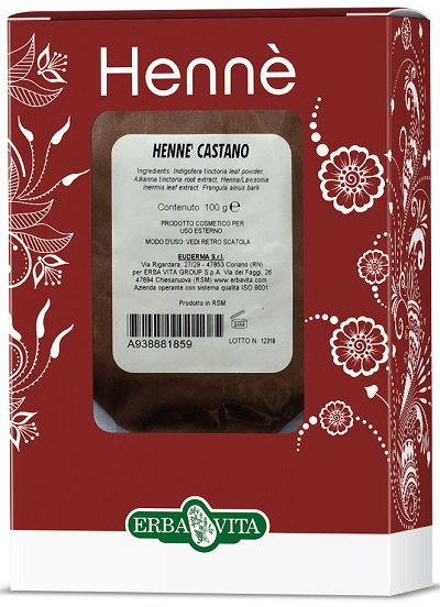 HENNE COLORANTE CAPELLI CASTANO 100 G - Farmacia Del Monaco
