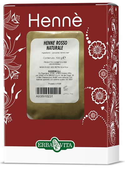 HENNE COLORANTE CAPELLI ROSSO NATURALE 100 G - Farmacia Del Monaco