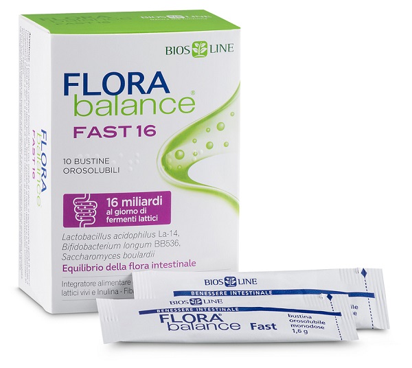 BIOSLINE FLORABALANCE FAST 10 BUSTINE OROSOLUBILI - Farmacia Del Monaco