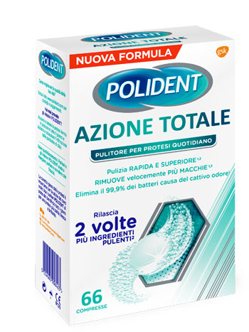 POLIDENT AZIONE TOTALE 66 COMPRESSE - Farmacia Del Monaco