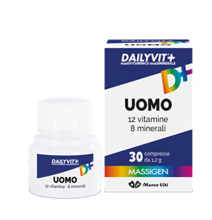 MASSIGEN UOMO MULTIVITAMINICO E MULTIMINERALE 30 COMPRESSE RIVESTITE - Farmacia Del Monaco