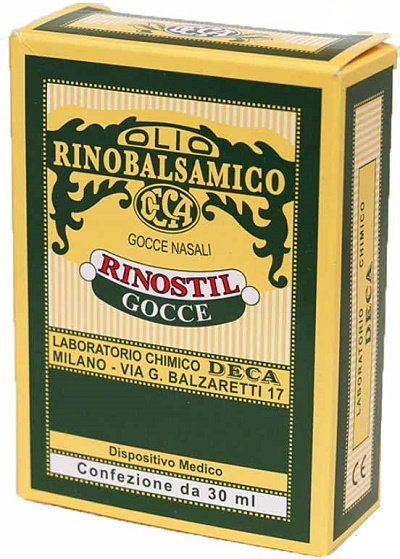 RINOSTIL GOCCE NASALI FLACONE 30ML OLIO RINOBALSAMICO PER LAPROTEZIONE DELLA MUCOSA NASALE E LA PULIZIA DELLE FOSSE NASALI - Farmacia Del Monaco