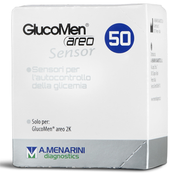 STRISCE MISURAZIONE GLICEMIA GLUCOMEN AREO SENSOR 50 PEZZI - Farmacia Del Monaco