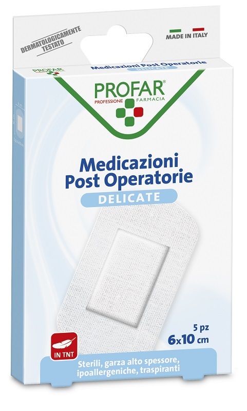 MEDICAZIONE POST OPERATORIA STERILE GARZA ANTIADERENTE 6X10 CM 5 PEZZI PROFAR - Farmacia Del Monaco