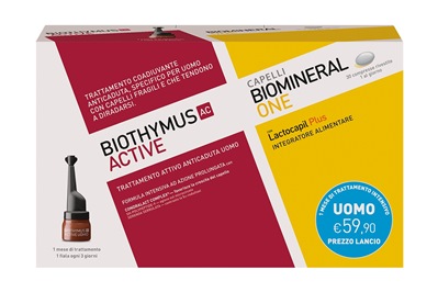 BIOTHYMUS KIT TRATTAMENTO AC ACTIVE 10 FIALE UOMO + BIOMINERAL ONE 30 COMPRESSE - Farmacia Del Monaco