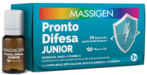 MASSIGEN PRONTO DIFESA JUNIOR 10 FLACONCINI DA 10 ML - Farmacia Del Monaco