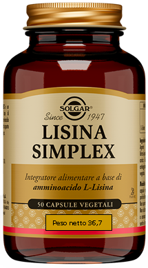 LISINA SIMPLEX 50 CAPSULE VEGETALI - Farmacia Del Monaco