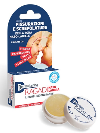 DERMOVITAMINA RAGADI NASO E LABBRA LIPOGEL RIGENERANTE 8 ML - Farmacia Del Monaco