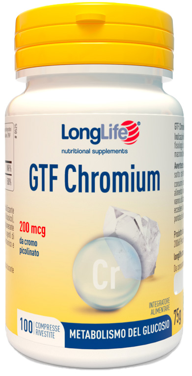 LONGLIFE GTF CHROMIUM 100 COMPRESSE RIVESTITE - Farmacia Del Monaco