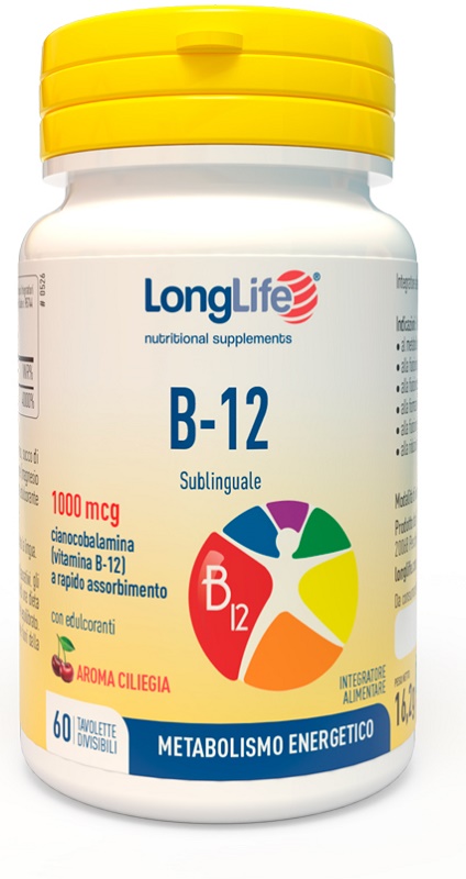 LONGLIFE B12 1000 MCG 60 TAVOLETTE - Farmacia Del Monaco