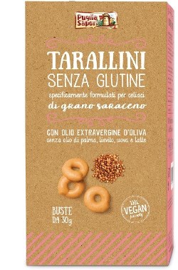 PUGLIA SAPORI TARALLINI GRANO SARACENO 6 BUSTE 30 G - Farmacia Del Monaco