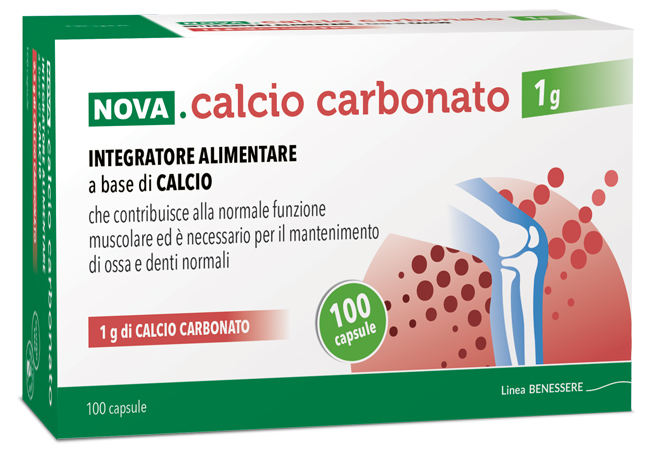 NOVA CALCIO CARBONATO 1 G 100 CAPSULE - Farmacia Del Monaco