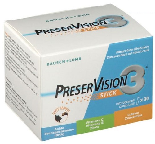 PRESERVISION 3 30 STICK OROSOLUBILI DA 2 G - Farmacia Del Monaco