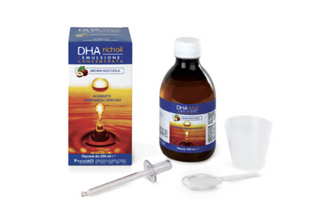 DHA RICHOIL SCIROPPO AL 25% DI DHA DI ORIGINE ALGALE GUSTO MANDORLA 30 ML - Farmacia Del Monaco