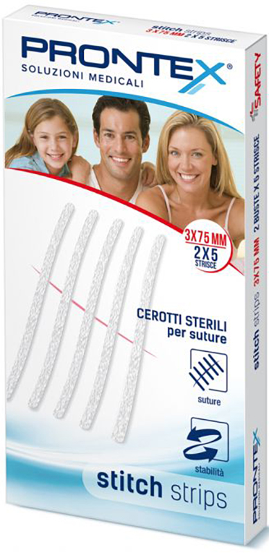 PRONTEX STITCH STRIPS 3X75 10 PEZZI - Farmacia Del Monaco