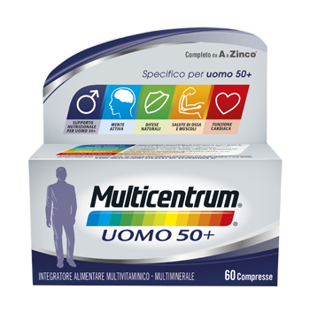 MULTICENTRUM UOMO 50+ 60 COMPRESSE - Farmacia Del Monaco