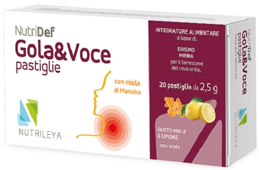 NUTRIDEF GOLA & VOCE MIELE E LIMONE 20 PASTIGLIE - Farmacia Del Monaco