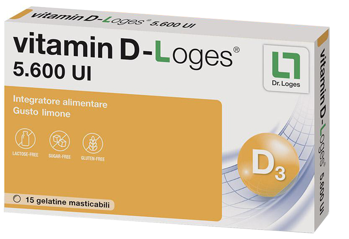 VITAMIN D-LOGES 15 GELATINE MASTICABILI GUSTO LIMONE - Farmacia Del Monaco