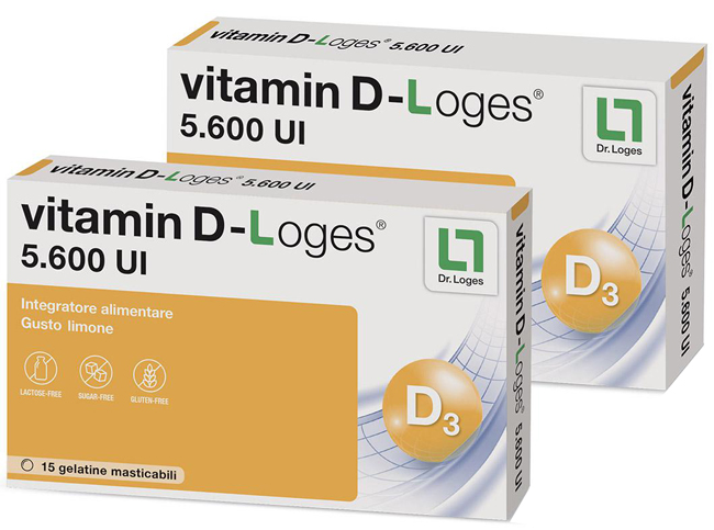 VITAMIN D-LOGES 30 GELATINE MASTICABILI GUSTO LIMONE 42 G - Farmacia Del Monaco