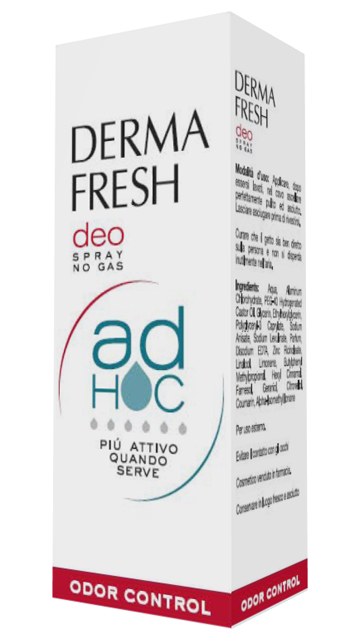 DERMAFRESH DEO SPRAY NO GAS AD HOC ODOR CONTROL DEODORANTE 100 ML - Farmacia Del Monaco