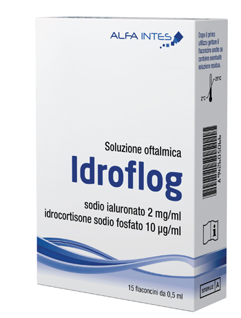 SOLUZIONE OFTALMICA IDROFLOG A BASE DI IALURONATO DI SODIO E IDROCORTISONE SODIO FOSFATO 15 FLACONCINI DA 0,5 ML - Farmacia Del Monaco