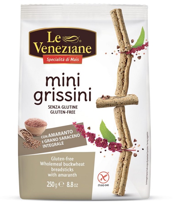 LE VENEZIANE MINIGRISSINI GRANO SARACENO INTEGRALE CON AMARANTO 250 G - Farmacia Del Monaco