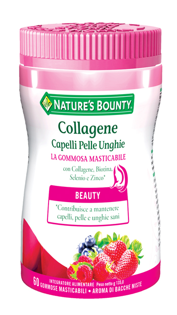 COLLAGENE CAPELLI PELLE UNGHIE 60 GOMMOSE MASTICABILI - Farmacia Del Monaco