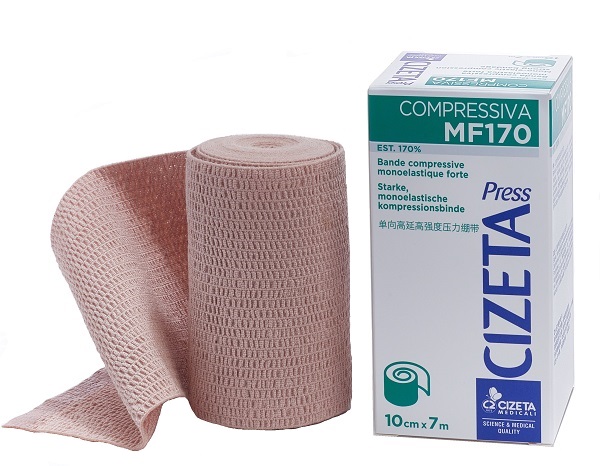 CIZETA PRESS COMPRESSIVA MF170 BENDA MONOELASTICA FORTE EST M 7X10 CM - Farmacia Del Monaco
