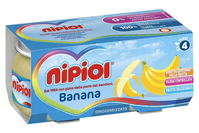 NIPIOL OMOGENEIZZATO BANANA 2 X 80 G - Farmacia Del Monaco