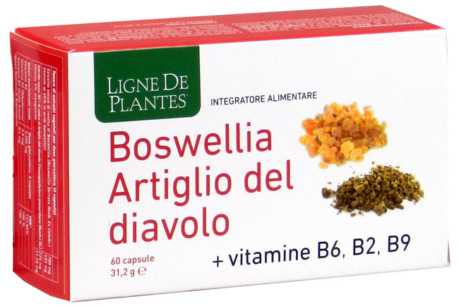 BOSWELLIA ARTIGLIO DIAVOLO VITAMINE B2 B6 B9 60 CAPSULE - Farmacia Del Monaco