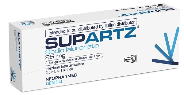 SIRINGA PRERIEMPITA INTRA-ARTICOLARE SUPARTZ ACIDO IALURONICO 25 MG 2,5 ML 1 PEZZO - Farmacia Del Monaco