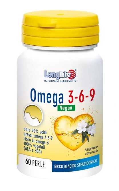 LONGLIFE OMEGA 3-6-9 VEGAN 750 MG 60 PERLE VEGETALI - Farmacia Del Monaco