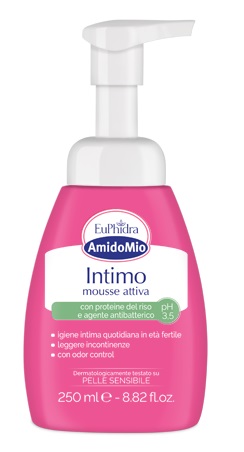 EUPHIDRA AMIDOMIO INTIMO MOUSSE ATTIVA PH 3,5 250 ML - Farmacia Del Monaco