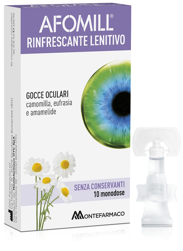 AFOMILL RINFRESCANTE SENZA CONSERVANTI 10 FIALE DA 0,5 ML - Farmacia Del Monaco