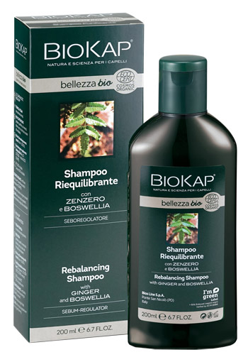 BIOKAP BELLEZZA BIO SHAMPOO RIEQUILIBRANTE COSMOS ECOCERT 200 ML BIOSLINE - Farmacia Del Monaco