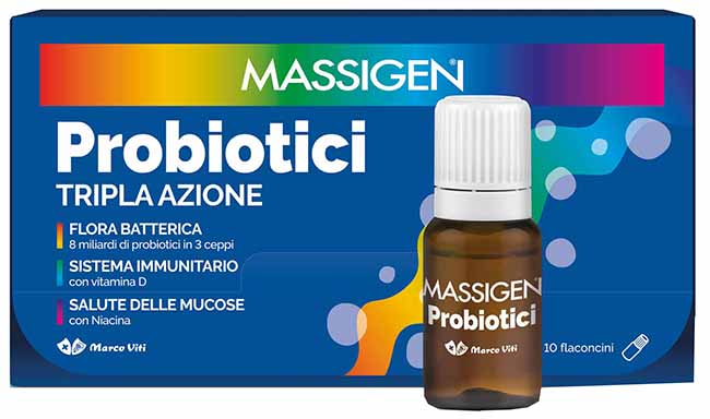MASSIGEN PROBIOTICI 10 FLACONCINI X 8 ML PREZZO PIENO - Farmacia Del Monaco