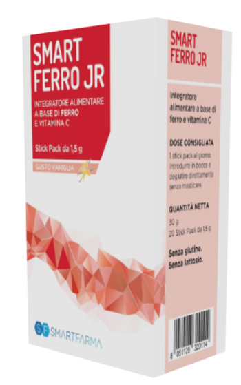 SMART FERRO JR 20 STICK PACK GUSTO VANIGLIA - Farmacia Del Monaco