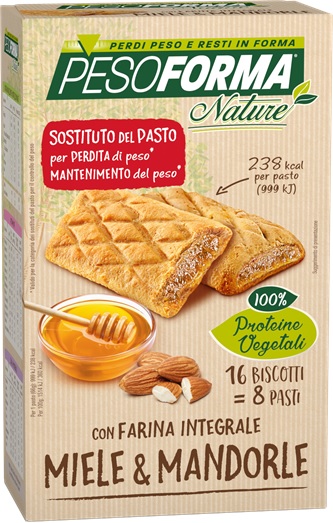 PESOFORMA BISCOTTO INTEGR MIELE MANDORLE 16 PEZZI 33 G - Farmacia Del Monaco