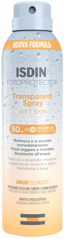 FOTOPROTECTOR TRANSPARENT WET SKIN SPRAY 50+ 250 ML - Farmacia Del Monaco
