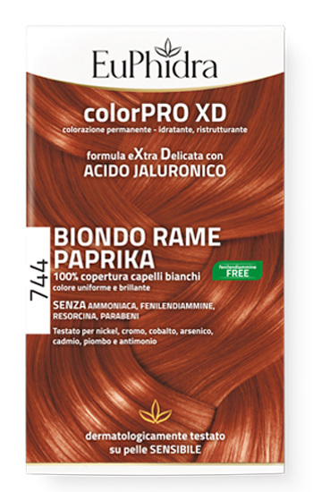 EUPHIDRA COLORPRO GEL COLORANTE CAPELLI XD 744 PAPRIKA 50 ML IN FLACONE + ATTIVANTE + BALSAMO + GUANTI - Farmacia Del Monaco
