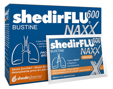 SHEDIRFLU 600 NAXX ARANCIA SENZA ZUCCHERI 20 BUSTINE - Farmacia Del Monaco