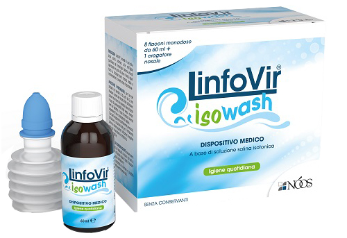 SOLUZIONE SALINA ISOTONICA LINFOVIR ISOWASH 8 FLACONI DA 60 ML - Farmacia Del Monaco