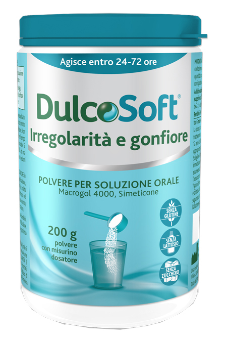 DULCOSOFT IRREGOLARITA' E GONFIORE POLVERE SOLUBILE 200 G - Farmacia Del Monaco