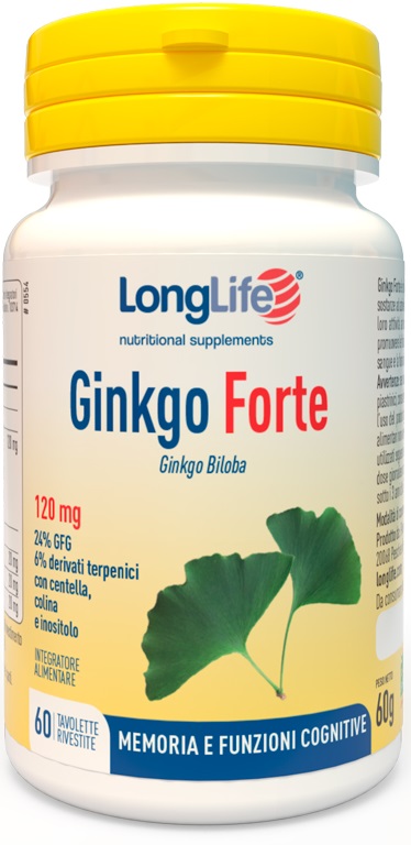 LONGLIFE GINKGO FORTE 60 TAVOLETTE RIVESTITE - Farmacia Del Monaco