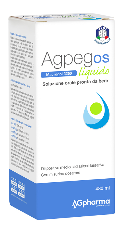 AGPEG OS MACROGOL 3350 LIQUIDO 480 ML - Farmacia Del Monaco