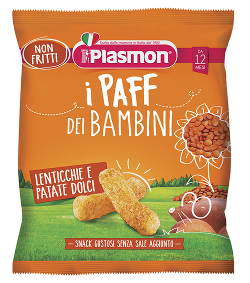 PLASMON DRY SNACK PAFF LENTICCHIE-PATATA DOLCE 15 G - Farmacia Del Monaco