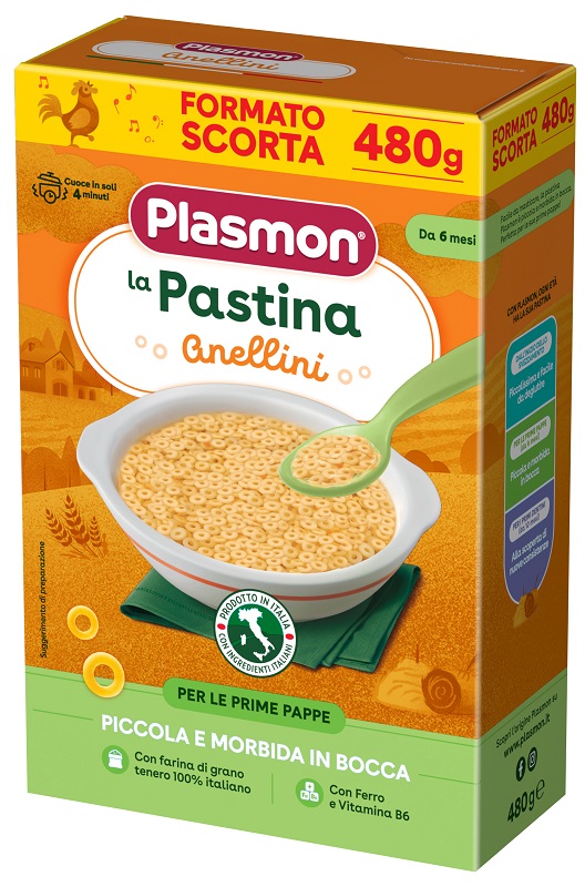 PLASMON PASTINA ANELLINI 480 G - Farmacia Del Monaco